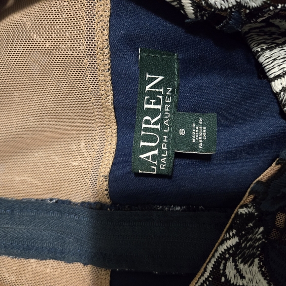 Ralph Lauren size 8 teal/green and white lace dress - Picture 4 of 4